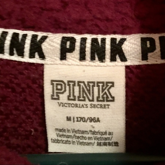 Maroon Sherpa pullover by Pink - Picture 2 of 2